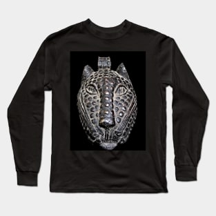 Benin Bronze Leopard Head Long Sleeve T-Shirt